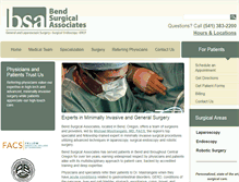 Tablet Screenshot of bendsurgicalassociates.com